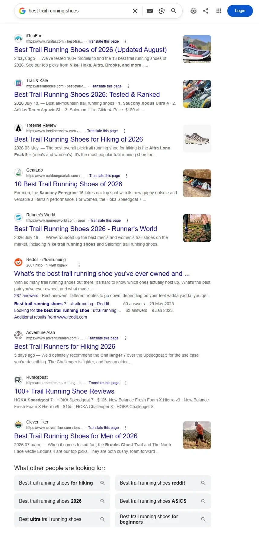 Google — Search results rendered by the Web Scraping API