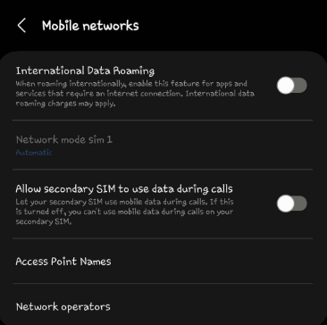 Select Mobile Network