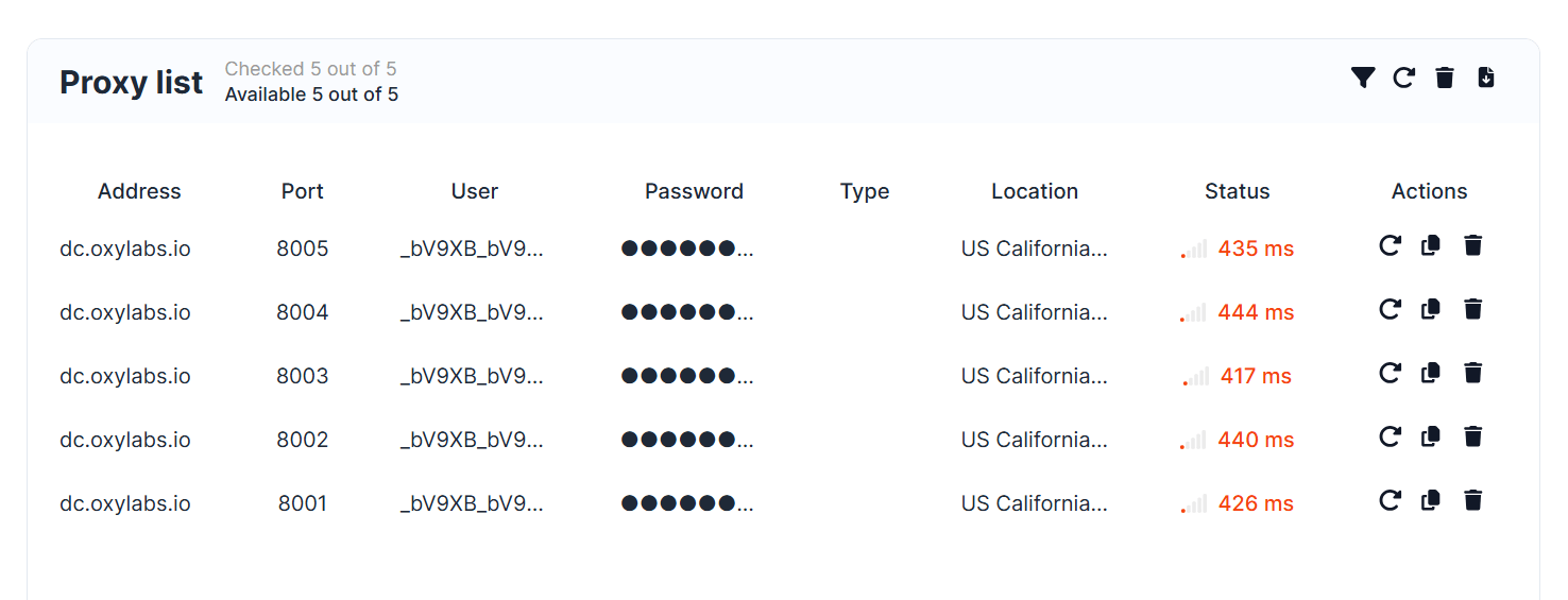 Oxylabs speed test