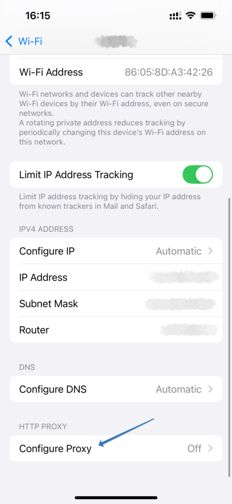 iphone wi-fi settings