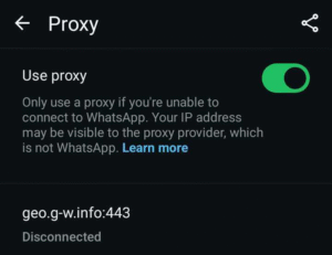 Настройки прокси для WhatsApp на Android