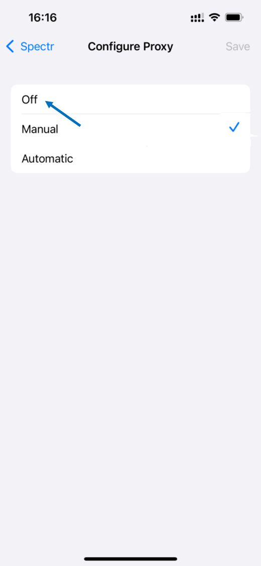 iphone proxy settings