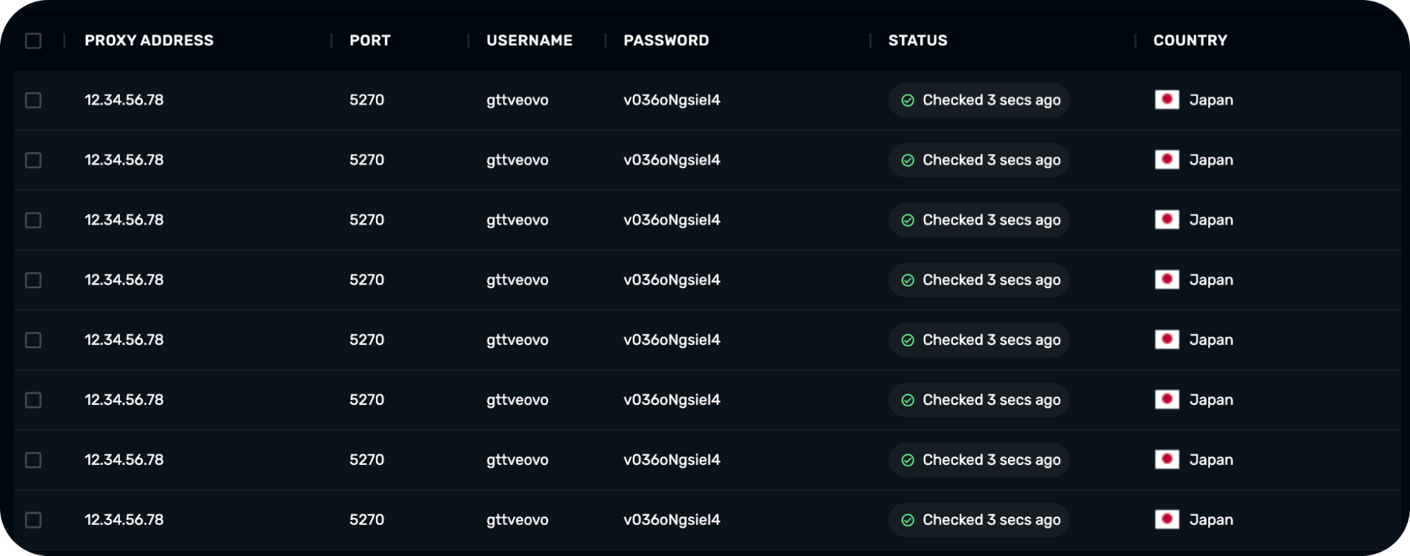 webshare proxy list