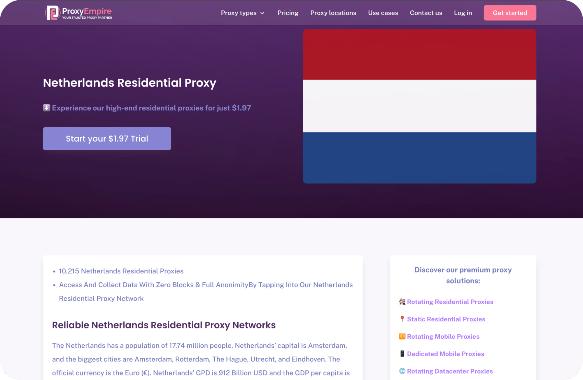 ProxyEmpire - Netherlands Proxy