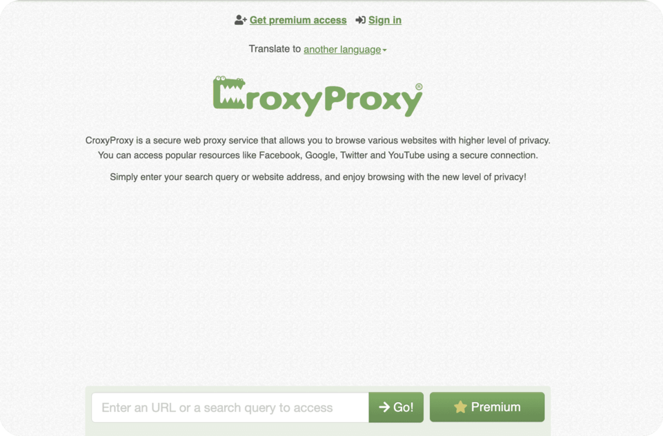 CroxyProxy - Proxyium Alternatives