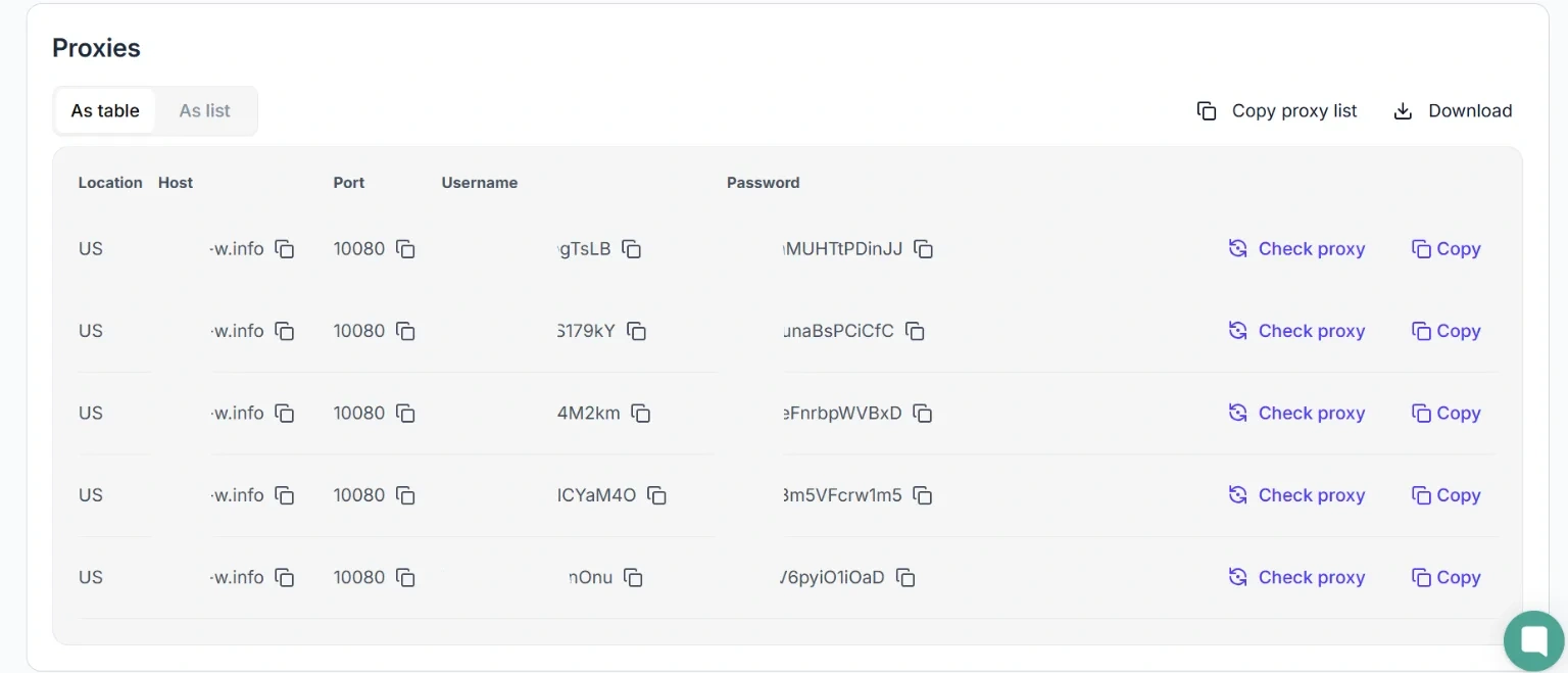 FLoppydata - proxy list