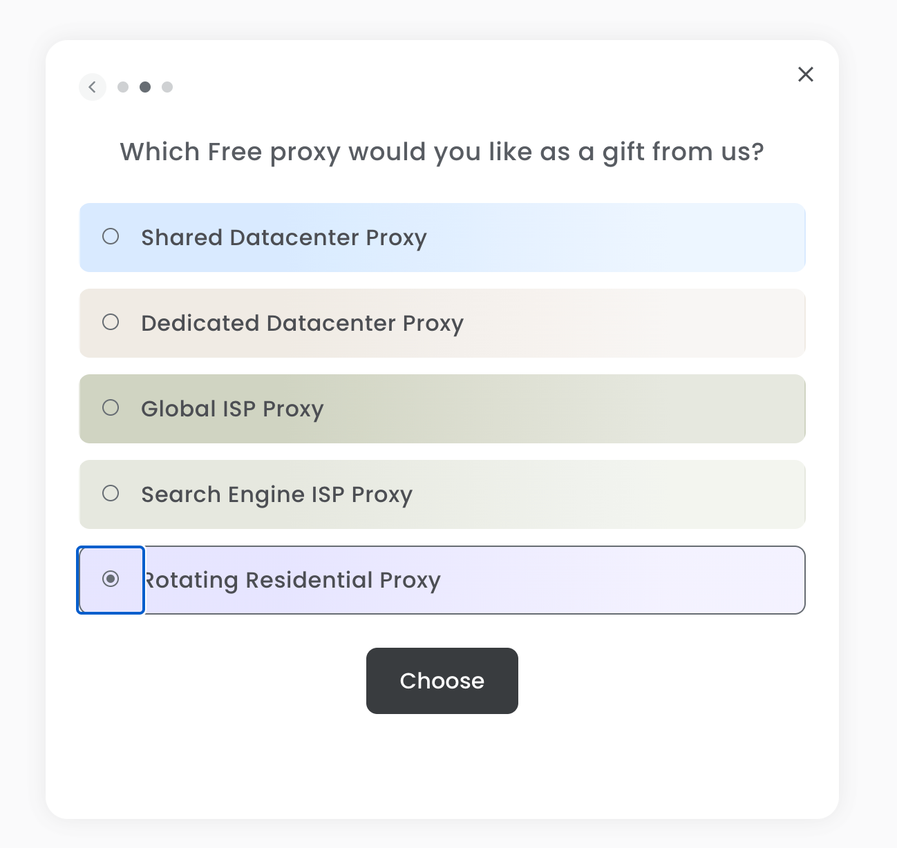 Toolip - proxy types