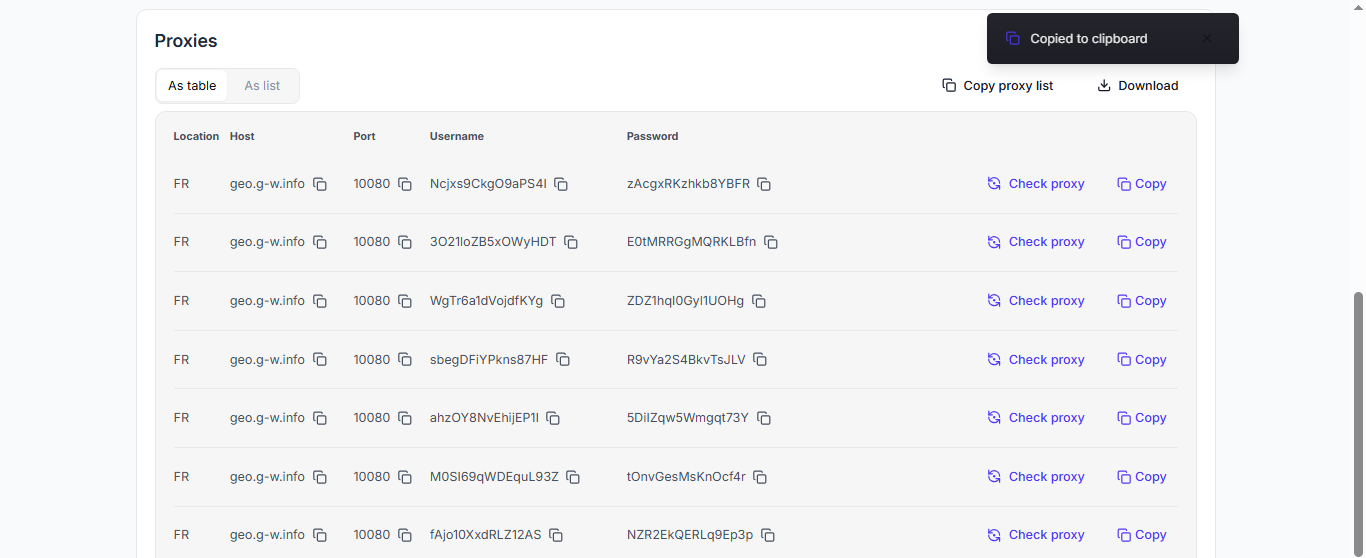 Floppydata proxy list