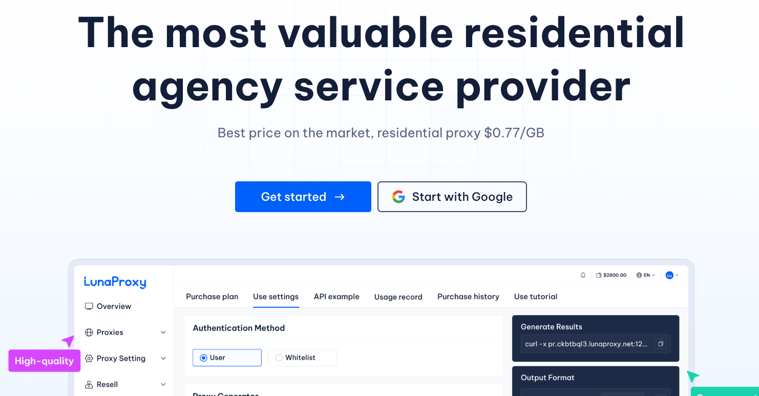 LunaProxy - Ninja Proxy Alternatives