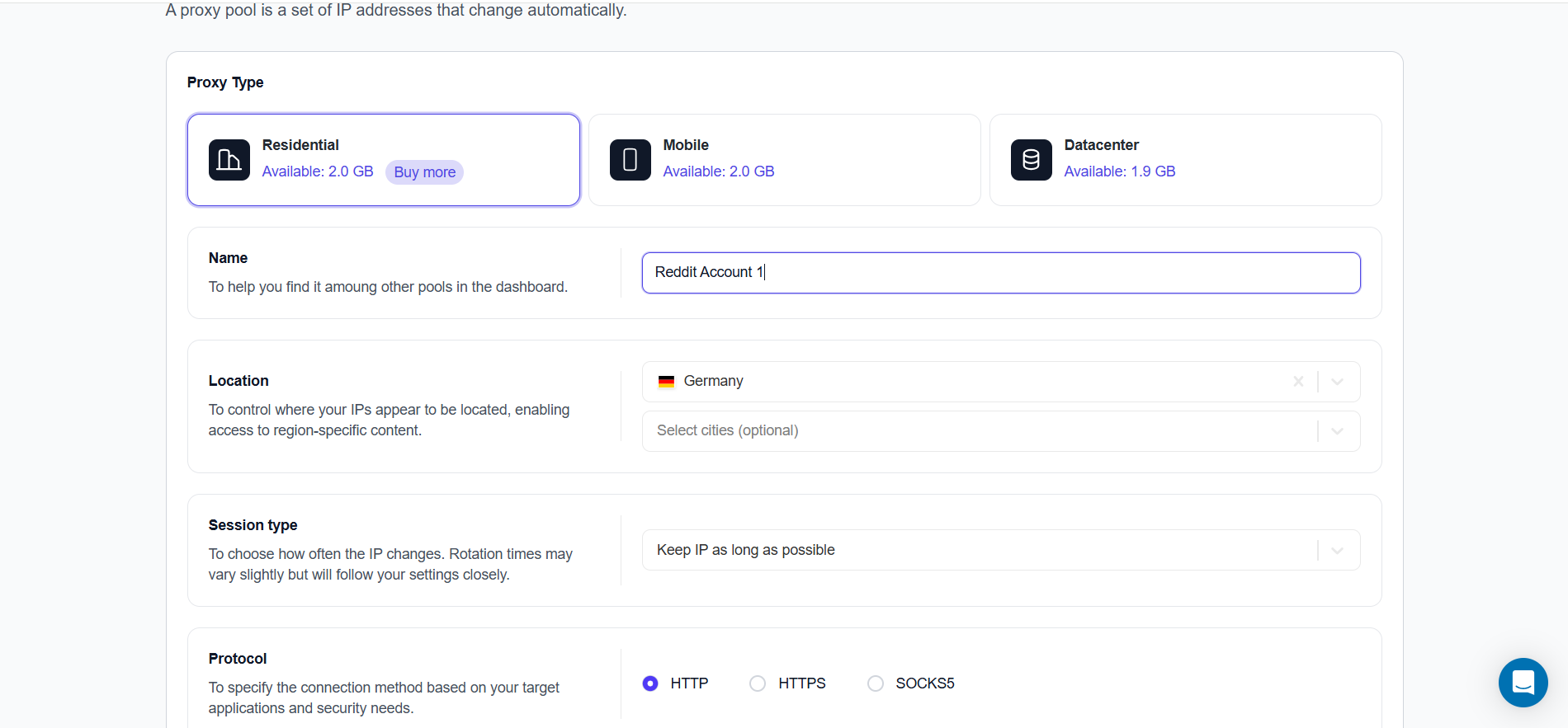Floppydata - Create Proxy Pool