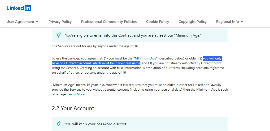 Кілька облікових записів LinkedIn