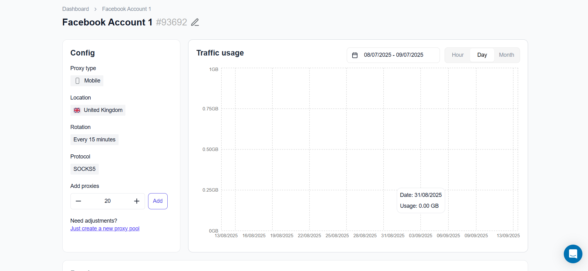 Floppydata config status