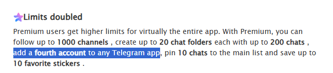 Executar várias contas do Telegram