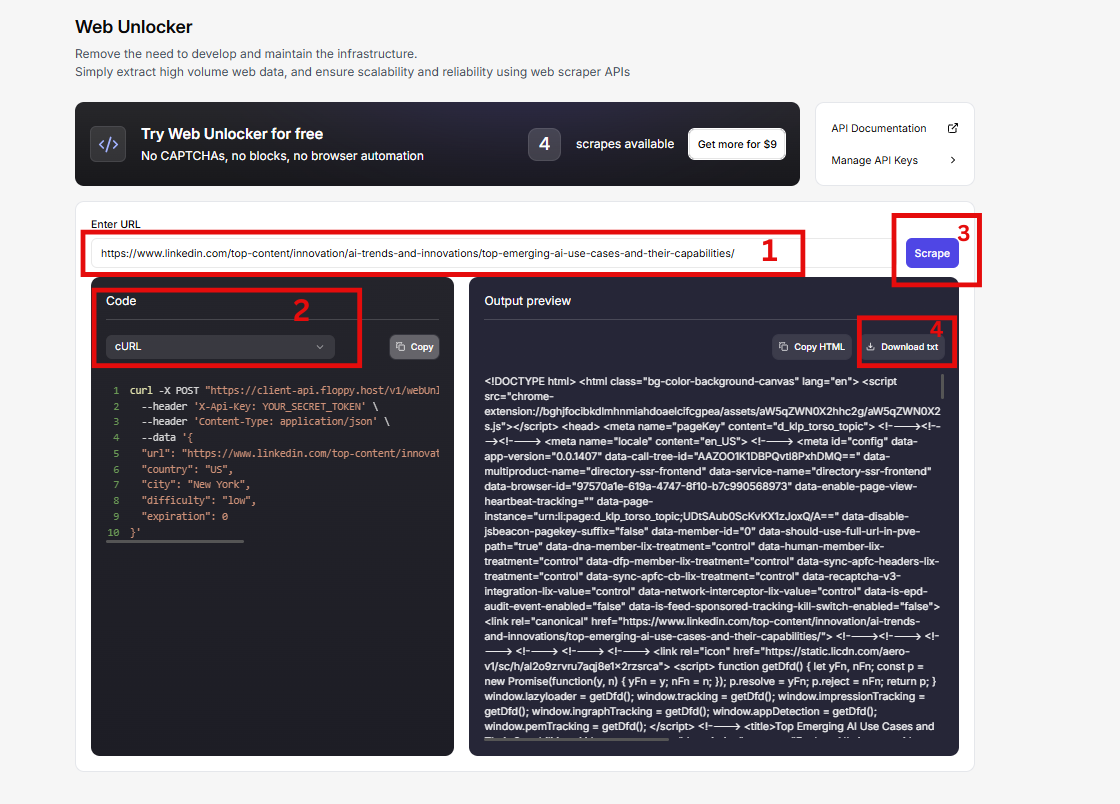 Floppydata’s Web Unblocker API