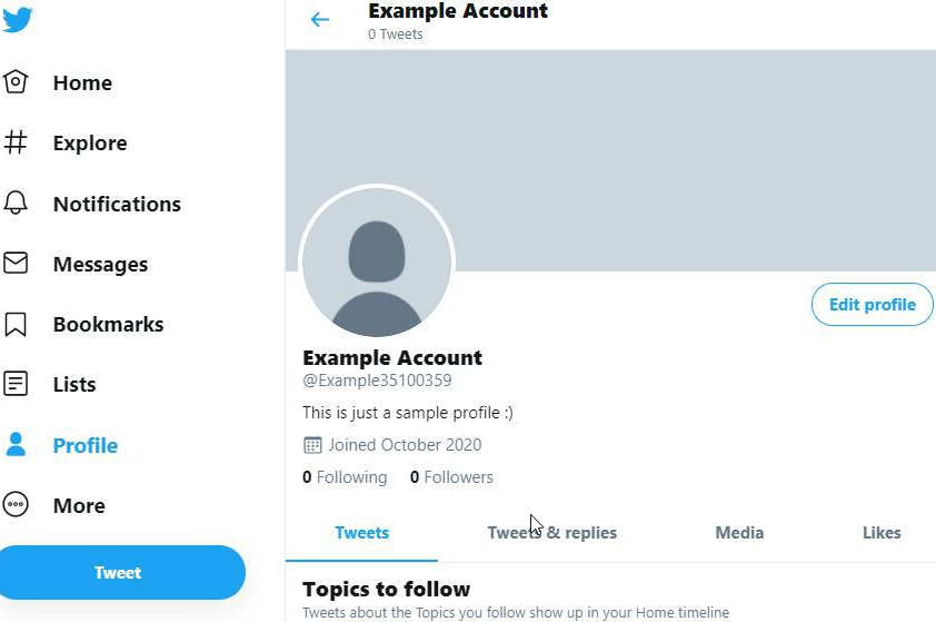 Log in to your Twitter account