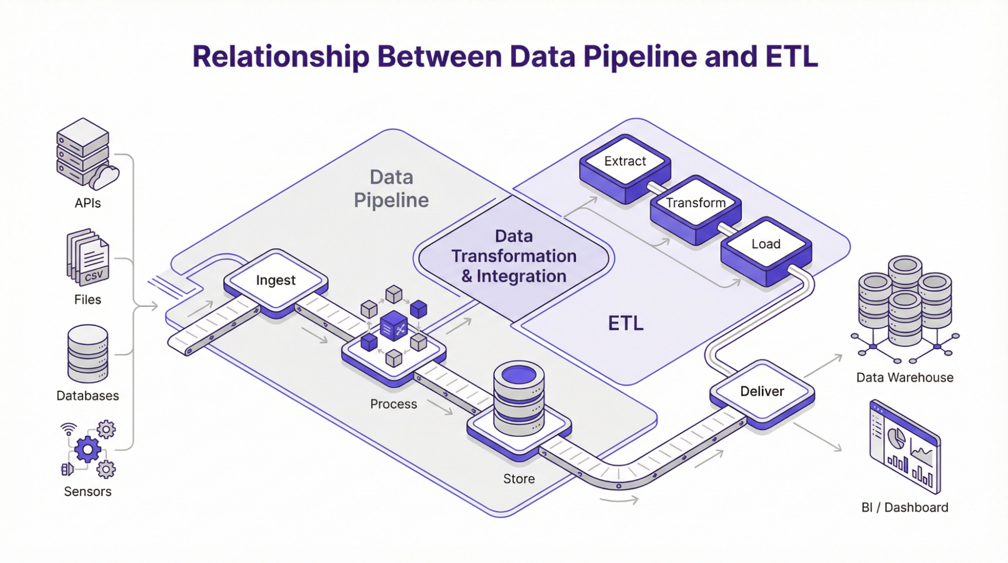 Зв'язок між пайплайном даних та ETL