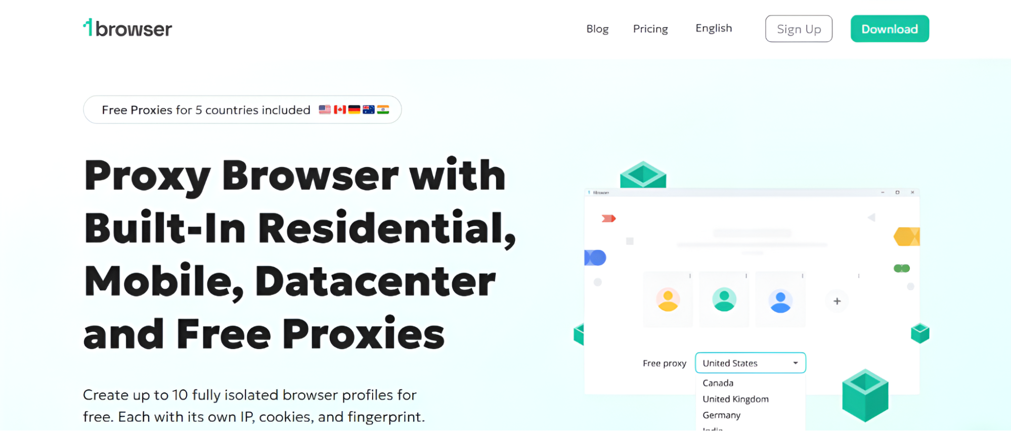 1Browser Free Proxy Browser