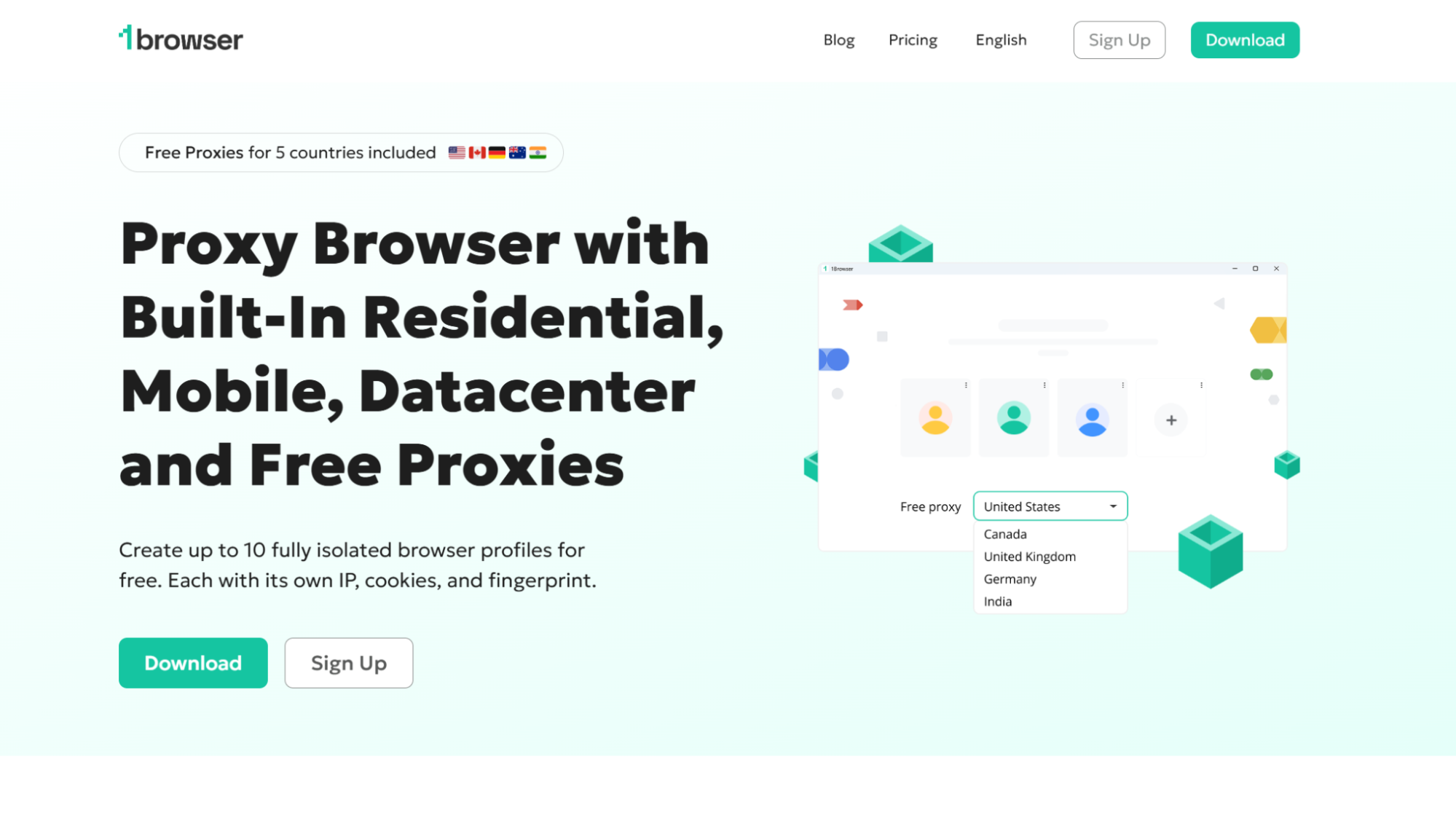 Proxy browser with free proxies available