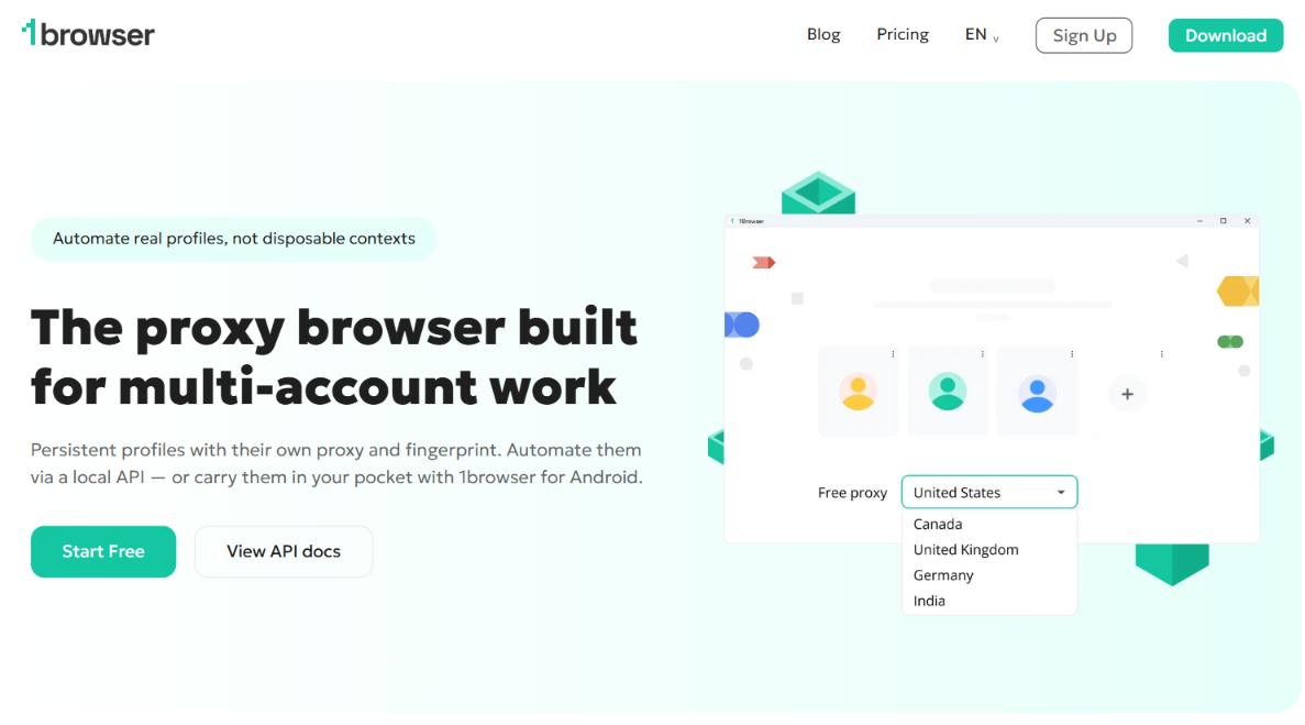 Proxy browser for multi-account work